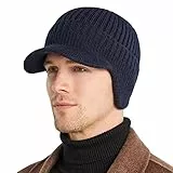 YAMEE Berretto Invernale Uomo con Earflap,Cappello Invernale Uomo Caldo,Cappellino in Maglia Donna/Uomo con Soffice Fodera Interna in Pile