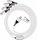 SDBAUX 3A 6 in 1 USB A/USB C Multi Cavo di ricarica Multi Phone Cavo USB A/USB C a 2 iP Micro USB Tipo C Cavo di ricarica rapida, compatibile per telefoni cellulari, Samsung, Google, LG-1.2M