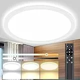 OUILA Plafoniera LED Soffitto, Dimmerabile Plafoniera 3000K-6500K con Telecomando Luminosità Lampada da Soffitto Ø30cm 24W 2400lm Plafoniere Parete for Soggiorno Camera da Letto Cucina Bagno