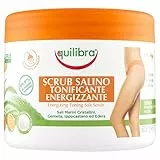 Equilibra Corpo, Scrub Salino Tonificante Energizzante, Scrub Corpo Tonificante ed Esfoliante, per una Pelle Levigata e Nutrita, con Mix di Sali Marini, Oli Naturali ed Estratti Vegetali, 600 g