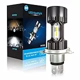 CAR ROVER LEDMT H4 HS1 Lampadina LED per fari moto, 6400 lm, 12 V, Xeno bianco 6000 K, confezione da 1