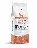 Monge Natural Superpremium Monoprotein ADULT SALMON, cibo secco per gatti adulti (alimento a base di salmone, acidi grassi omega-3, senza coloranti aggiunti, 10 kg).