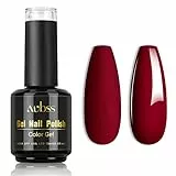 AUBSS Smalto Semipermanente per Unghie 15ML Smalto per Unghie in Gel Rosso Scuro Smalto Unghie UV LED Kit DIY Casa Smalti Semipermanente Soak Off Manicure Regalo per Donne Ragazze