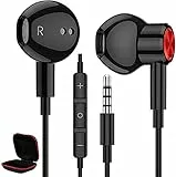 Cuffie con Filo HiFi Stereo, in Ear Magnetici Auricolari 3,5 MM, con Microfono e Controllo del Volume per Huawei P40/30 Lite,Samsung Galaxy A14 A23 S10 A52,per iPhone 6S,OPPO A76/A16/A16K