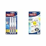 Tipp-Ex Shake'N'Squeeze Correttore A Penna Liquido 8 Ml, Pacco Da 2 1 & Bic Tipp-Ex Mini Pocket Mouse Decorated Correttore A Nastro Formato Pocket Con Decori Confezione 3