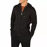 Amazon Essentials Felpa in Pile con Cappuccio e Cerniera Intera (Disponibile nelle Taglie Big & Tall) Uomo, Nero, M