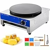 VEVOR Macchina per Crepe Elettrico 3000W, Crepiera Piastra Antiaderente per Crepes 40cm, Macchina per Crepes, Crepiera Elettrica Con temperatura 50-300 ?, Macchina per Pancake Commerciale