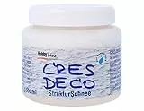 Kreul 49553-Cres Deco, Bianco, Neve Testurizzata a Base d'Acqua, per superfici Come Terracotta, Ceramica, Pietra, Cartone e Tela, Colore White, 500 ml, 49553