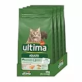 Ultima Cibo per Gatti Adulti con Salmoni - Confezione da 4 x 1,5 kg - Totale: 6 kg