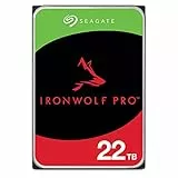 Seagate IronWolf Pro - Disco rigido interno NAS 22 TB, 3,5', 7200 giri/min, CMR, 256 MB di cache, SATA 6 GB/S, con 3 anni di servizio Rescue N° modello ST22000NT01 (ricondizionato)