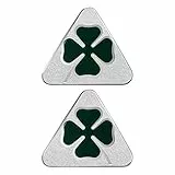 4R Quattroerre.it 21842 Adesivi 3D Ufficiali Quadrifoglio Verde, Argento, Destro + Sinistro, 95 x 85 mm