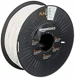 Amazon Basics - Filamento per stampanti 3D, in polilattato (PLA), 1.75 mm, bianco, 1 kg per bobina
