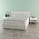 Elegant Topper Imbottito e Trapuntato sottoposto al Trattamento Aloe Vera, Bianco, Matrimoniale 160x195cm