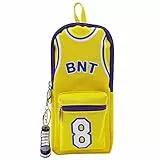 Ropniik Pallacanestro Astuccio Scuola, Astuccio Portamatite Grande,Astuccio Ragazzo Portapenne Bambino Portamatite StudentiGiallo Pallacanestro Astuccio Con Ornamento di Scarpe da Ginnastica,