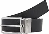 Calvin Klein Cornice per luci Adj/Rev 35mm Cinture, CK Black/Ind Mono Black, 110 Uomo