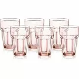 Bormioli Rocco Rock Bar Lounge - Set di 6 bicchieri da long drink, colore: pesca