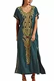 LikeJump Donne Beach Maxi Dress Kaftano Kimono Costumi da Bagno Coprire ups Pareos