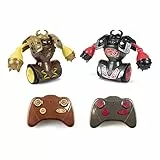 YCOO Confezione da 2 robot Kombat Vichinghi Telecomando 14 cm - Avanza e colpisce l’avversario - Giocattolo con effetti sonori e luminosi - Dai 5 anni