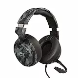 Trust Cuffie Gaming GXT 433K Pylo con Microfono a Scomparsa, Driver da 50 mm, 3.5 mm Jack, Filo, Over Ear, per PS4, PS5, Xbox Series X, PC, Xbox One, Switch, Nero Mimetico