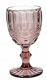 TOGNANA Set di 6 calici da vino Madame, rosa, 260 ml
