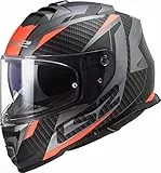 LS2, casco integral moto Storm Racer Titanium orange, L