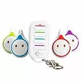 Esky Localizzatore per chiavi Trovachiavi Trova oggetti Wireless, Telecomando, 1 Trasmettitore RF e 4 Ricevitori