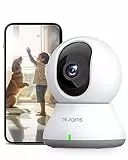 blurams Telecamera Wi-Fi Interno,2K Videocamera Sorveglianza,Rotazione a 360°,Visione Notturna, Tracciamento del Movimento,Audio Bidirezionale Compatibile con Alexa&Google Assistant&IFTTT