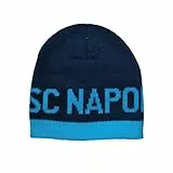 Enzo Castellano Napoli Cappello Cuffia A Maglia Jacquard con Logo Baby Prodotto Ufficiale 50% PC 50% CO SSC Napoli