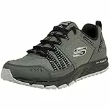 Skechers Escape Plan, Scarpe da Escursionismo Uomo, Grigio (Charcoal/Black), 45 EU