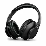 PHILIPS Cuffie per TV TAH6206BK/00, Cuffie Wireless per Adulti Over Ear, Cancellazione Passiva del Rumore, Connessione Bluetooth, 18 Ore di Riproduzione, Cuffie Premium, Nero