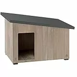 Ferplast Cuccia Cane da Esterno ARGO 100 in Legno FSC con Vernice Atossica, Resistente Raggi U.V., 114,5 x 73 x h 81 cm
