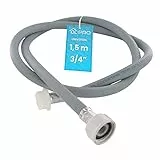 DL-pro Prolunga per tubo di alimentazione, 1,5 m, dritto, 3/4', acqua fredda, 25 °C, per lavatrice, lavastoviglie, 90 bar, pressione di spazio, tubo dell'acqua