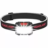 Winzwon Lampada Frontale LED, USB Ricaricabile Torcia Frontale con 5 Modalità di Illuminazione, Luce da Testa Impermeabile Luce Frontale Adatto a Bambini e Adulti,Pesca,Corsa