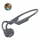 Vidonn F3 - Cuffie per conduzione ossea senza fili Bluetooth 5.0 con microfono HD Stereo a prova di sudore, leggere, 29 g, per corsa, ciclismo, guida, fitness (grigio)