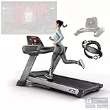 Sportstech F75 Elettrico Tapis Roulant Pieghevole, Tapis Roulant Professionale per Palestre Domestiche, a Basso Rumore Tapirulan Pieghevole con Pannello a Sfioramento LCD e 12 Programmi Preimpostati