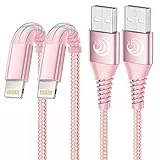 Yosou Cavo iPhone 2Pezzi/1M+1M Caricatore Carica Rapida, Filo Ricarica Caricabatterie Certificato MFi Cavo Lightning Compatibile per iPhone 13/14/12/11/X/XS//XR/8/7/6/SE/iPad/iPod