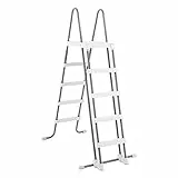 Intex 28074 Scaletta Doppia con Gradini Staccabil, l.2, Grigio, 132cm
