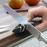InnovaGoods Kitchen Cookware - Affilacoltelli compatto, ABS, tungsterno, acciaio e ceramica