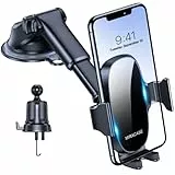 Miracase 4 in 1 Supporto Telefono Auto, [Stabile & Multifunzionale], Porta Cellulare Auto Universale a Braccio Lungo per Cruscotto, Parabrezza e Presa d'Aria, Compatibile Tutti i Telefoni da 4-7'