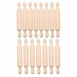 Lazycloud 15 Pezzi Mattarello nel Legno 6 Pollici Lungo Mattarello Rullo per Pasta di Legno per Bambini Fondente