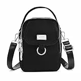 icyant Borsa a Tracolla per Telefono da Donna, Borsa a Tracolla Impermeabile in Nylon Borsa a Tracolla Piccola da Donna Portafoglio da Viaggio Borse a Mano a Tracolla (Nero)