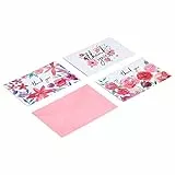 Amazon Basics - Cartoline di ringraziamento con scritta “Thank you”, fantasia floreale, 48 cartoline e buste