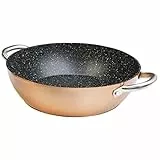 WECOOK! Professional Casseruola Bassa Induzione 32cm, Antiaderente Ecologico senza PFOA, Alluminio Forgiato, 2,8mm Spessore, Rame, Maniglia in Acciaio Inox, Vitroceramica, Forno, Lavastoviglie