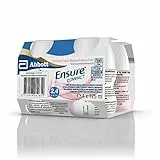 Ensure Compact Alimento a Fini Medici Speciali ad Alta Densità Calorica Formato Bevanda, Supplemento Nutrizionale Completo e Compatto, Confezione 4x125ml, Gusto Fragola