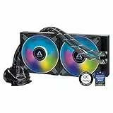 ARCTIC Liquid Freezer II 280 A-RGB - Dissipatore a liquido multi-compatibile All-in-One CPU AIO con A-RGB, pompa controllata PWM, velocità della ventola: 200-1900 RPM, LGA1700 compatibile