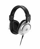 Yamaha HPH-MT5 Cuffie da Studio Over Ear - Cuffie Monitor Pieghevoli, con Cavo da 3 m e Jack Adattatore Stereo Standard da 6,3 mm - Bianco