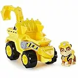 Paw Patrol | Veicolo Dino Rescue di Marshall | Bulldozer Motore a retrocarica | Personaggio Dinosauro Misterioso Inclusi | Giochi Bambini dai 3 Anni in su