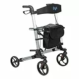 Days - Girello con 4 Ruote, Leggero, Pieghevole, si Conserva Facilmente, Adatto per i Viaggi, con Borsa di Trasporto, Ausilio per la Mobilità, Altezza della Seduta Regolabile, 55 cm