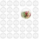 THE TWIDDLERS 48 Pezzi Palle di Natale Trasparenti - Palle di Natale Palline Riempibili, Decorazione Natalizia Albero Natale, 6cm