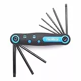 HemBorta® Pieghevoli Chiavi Torx di Sicurezza 8PZ Set Chiavi a Brugola, Set Chiavi Torx Estremità Cava T9-T40, Stella Chiavi a Prova di Manomissione T9, T10, T15, T20, T25, T27, T30 e T40